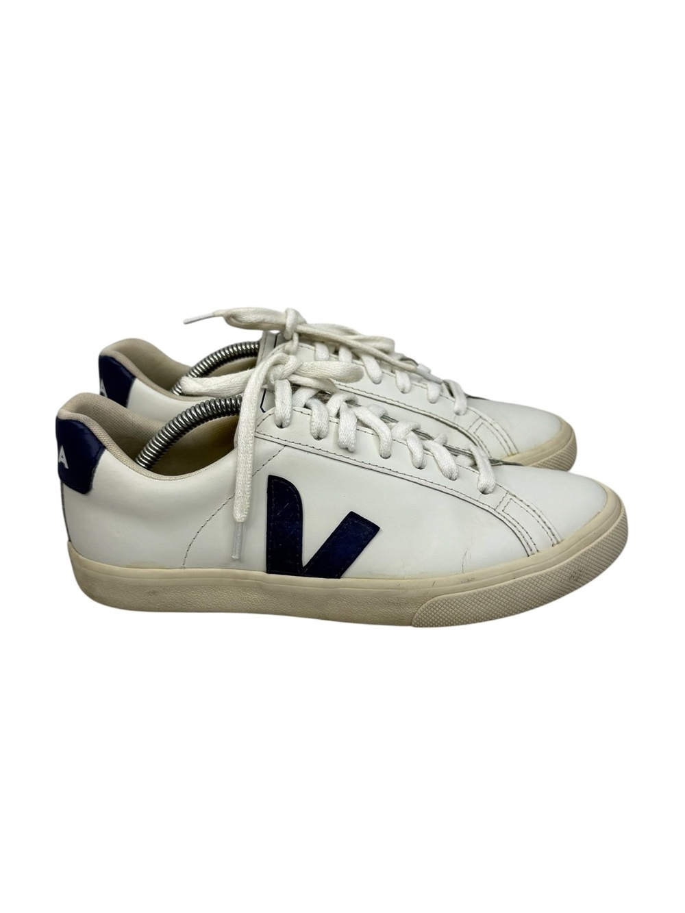 VEJA Esplar Leather White Cobalt Logo Casual Sneakers Women’s Sz 6